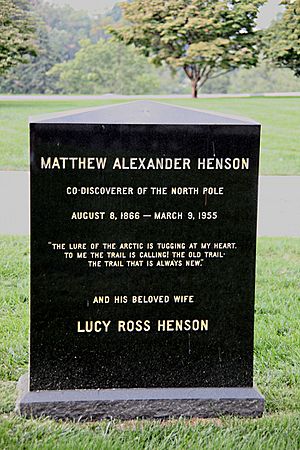 Grave of Matthew Henson - rear - Arlington National Cemetery - 2011