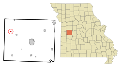Location of Urich, Missouri