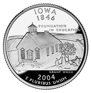 Iowa quarter, reverse side, 2004