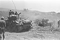 Israeli tanks advancing on the Golan Heights. June 1967. D327-098