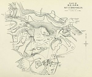 Plan of Beisan-Scythopolis from the 1871-77 Palestine Exploration Fund Survey of Palestine