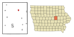 Location of Traer, Iowa