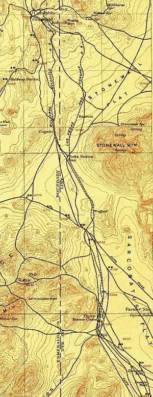 Bullfrog Goldfield Railroad 1908 northern section