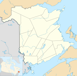 Fredericton is located in New Brunswick