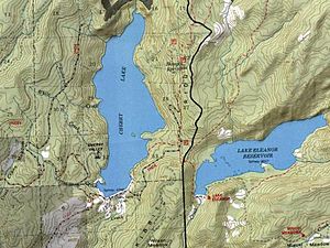 Cherry Lake Stanislaus National Forest USGS TOPO Map