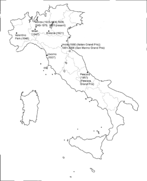 Italian GP map