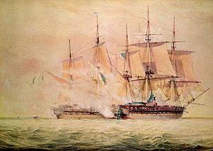 John Christian Schetky, Boarding the Chesapeake (19th century)