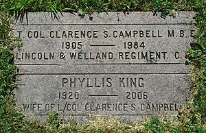 Lt. Col. Clarence S. Campbell grave at the National Field of Honour
