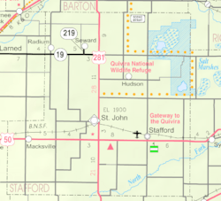 Map of Stafford Co, Ks, USA