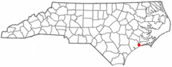 Location of Swansboro, North Carolina shown in North Carolina