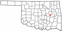 Location of Dewar, Oklahoma