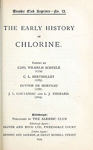 Scheele, Carl Wilhelm – Early history of chlorine, 1944 – BEIC 7863226