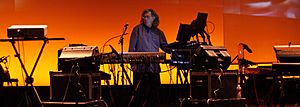 Steve Roach performing at SoundQuest 2010 (wide crop)