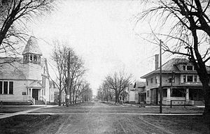 Walnut and 3rd Streets, LaPorte City, Iowa - c. 1915