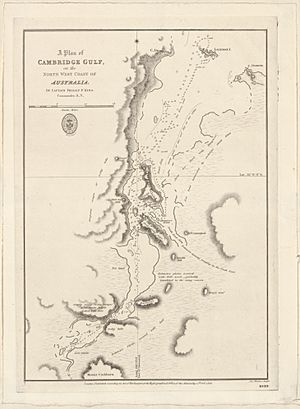Admiralty Chart No 1049 A plan of Cambridge Gulf on the north west coast of Australia, Published 1826