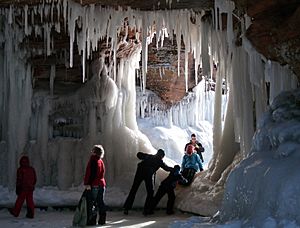 Apostle Island Sea Cave in Winter