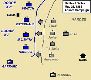 Battle of Dallas map