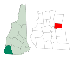 Location in Cheshire County, New Hampshire