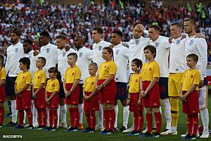 England line-up before game v Belgium