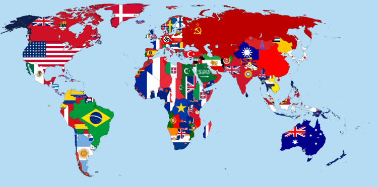 Flag-map of the world (1938)