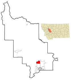 Location of Helena Valley Northwest, Montana