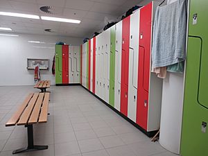 Lockers in modern change room
