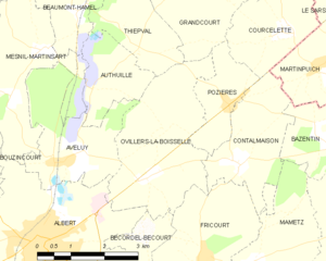 Map commune FR insee code 80615