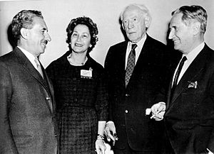 Moshe Sharett, Miriam Freund, Louis Lipsky & Nahum Goldmann, 1960