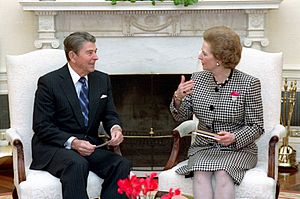 President Ronald Reagan and Prime Minister Margaret Thatcher of the United Kingdom
