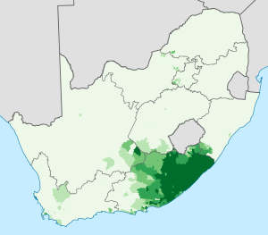 South Africa Xhosa speakers proportion map.svg