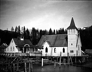 St John's Episcopal Church and hospital, Ketchikan, Alaska, August 1904 (COBB 285)