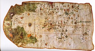 1500 map by Juan de la Cosa rotated