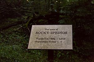 Marker at site of Rocky Springs