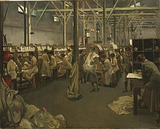 Army Post Office 3, Boulogne, 1919 by John Lavery