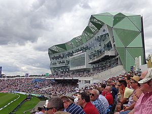 Carnegie Pavilion, Headingley Stadium, Leeds during the second day of the England- Sri Lanka test (21st April 2014) 001