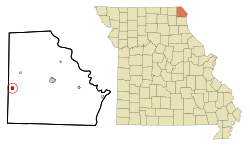 Location of Wyaconda, Missouri