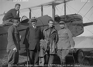 Col. Archie Miller, Benedict Crowell, Lt. Ross Kirkpatrick, Gen. Wm. Mitchell, Sgt. E.N. Bruce
