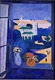 Henri Matisse, 1911-12, La Fenêtre à Tanger (Paysage vu d'une fenêtre Landscape viewed from a window, Tangiers), oil on canvas, 115 x 80 cm, Pushkin Museum