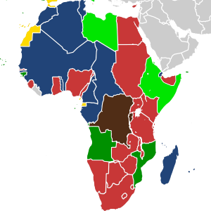 Map of Africa in 1939