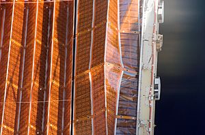 STS-116 solar panel jam