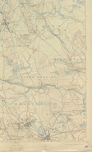 USGS Lawrence, MA-NH 15 minute Quadrangle SE (1893)