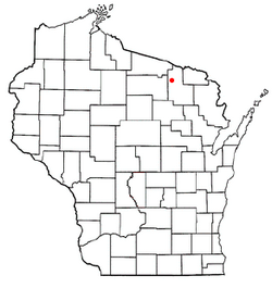 Location of Hiles, Wisconsin