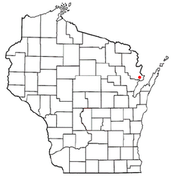 Location of Peshtigo, Wisconsin