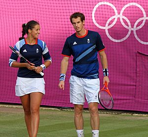 Andy Murray and Laura Robson -Wimbledon, London 2012 Olympics-3Aug2012-c