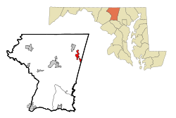Location of Hampstead, Maryland
