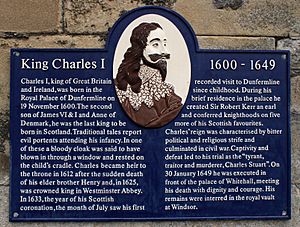 Dunfermline Palace plaque King Charles 1