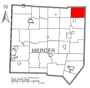 Location of French Creek Township in Mercer County