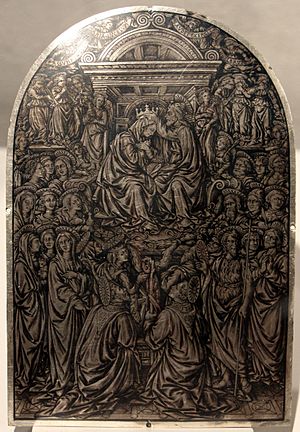 Maso finiguerra, incoronazione della vergine, 1452 (bargello)