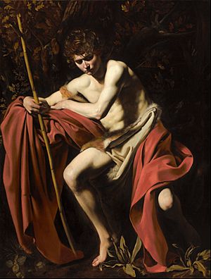 Michelangelo Merisi, called Caravaggio - Saint John the Baptist in the Wilderness - Google Art Project