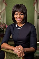 Photographic portrait of Michelle Obama